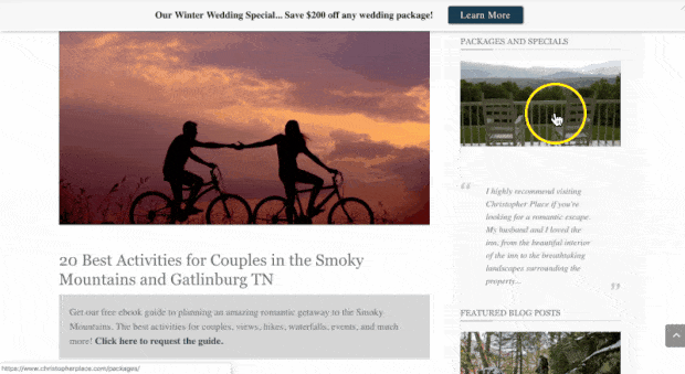christopher place email popup example - OptinMonster christopher place email popup example