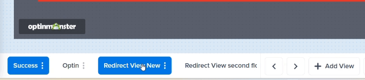 drag and drop to change order of views - OptinMonster GIF showing drag and drop to change the order of views.