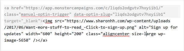 14 monsterlink code for a wordpress image popup on click - OptinMonster 14 monsterlink code for a wordpress image popup on click