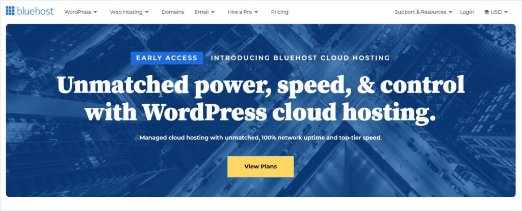 bluehost-cloud-managed-wordpress-hosting - OptinMonster Homepage for Bluehost's Cloud Hosting for Managed WordPress Hosting