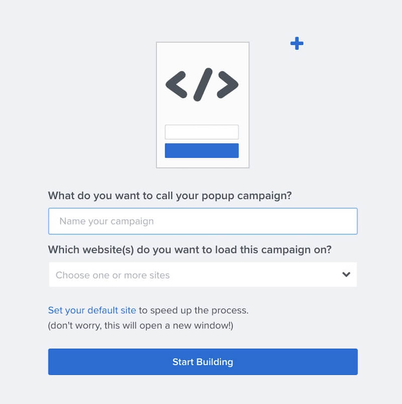 Name your Canvas campaign and assign it to the site you want to show it on. - OptinMonster Name your Canvas campaign and assign it to the site you want to show it on.