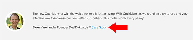 Case Study Link - OptinMonster Case Study Link