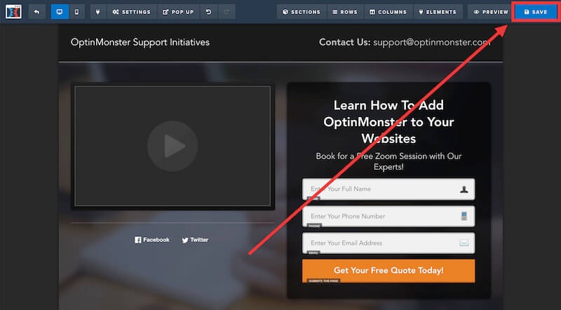 Save the funnel to finish connecting OptinMonster with ClickFunnels. - OptinMonster Save the funnel to finish connecting OptinMonster with ClickFunnels.