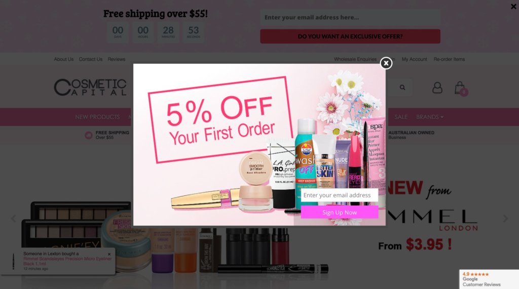 Cosmetic Capital Lightbox Popup - OptinMonster Cosmetic Capital Lightbox Popup