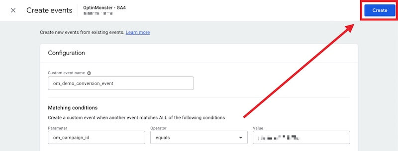 Create your Conversion Event. - OptinMonster Create your Conversion Event.