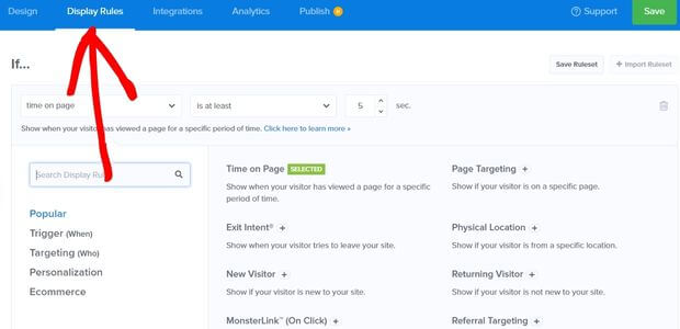 OptinMonster display rules - OptinMonster Display rules