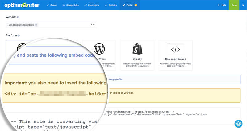 embedding-inline-code - OptinMonster Inline Embed Code