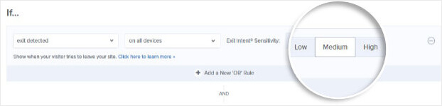 Exit Intent Sensitivity OptinMonster - OptinMonster Exit Intent Sensitivity OptinMonster