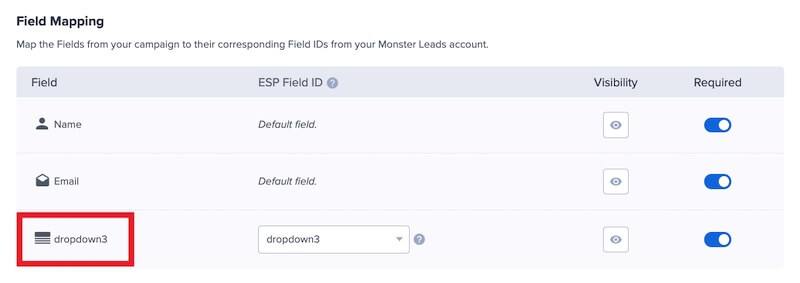 The Field Name you've given each field in your optin form will be displayed in the first column. - OptinMonster The Field Name you've given each field in your optin form will be displayed in the first column.