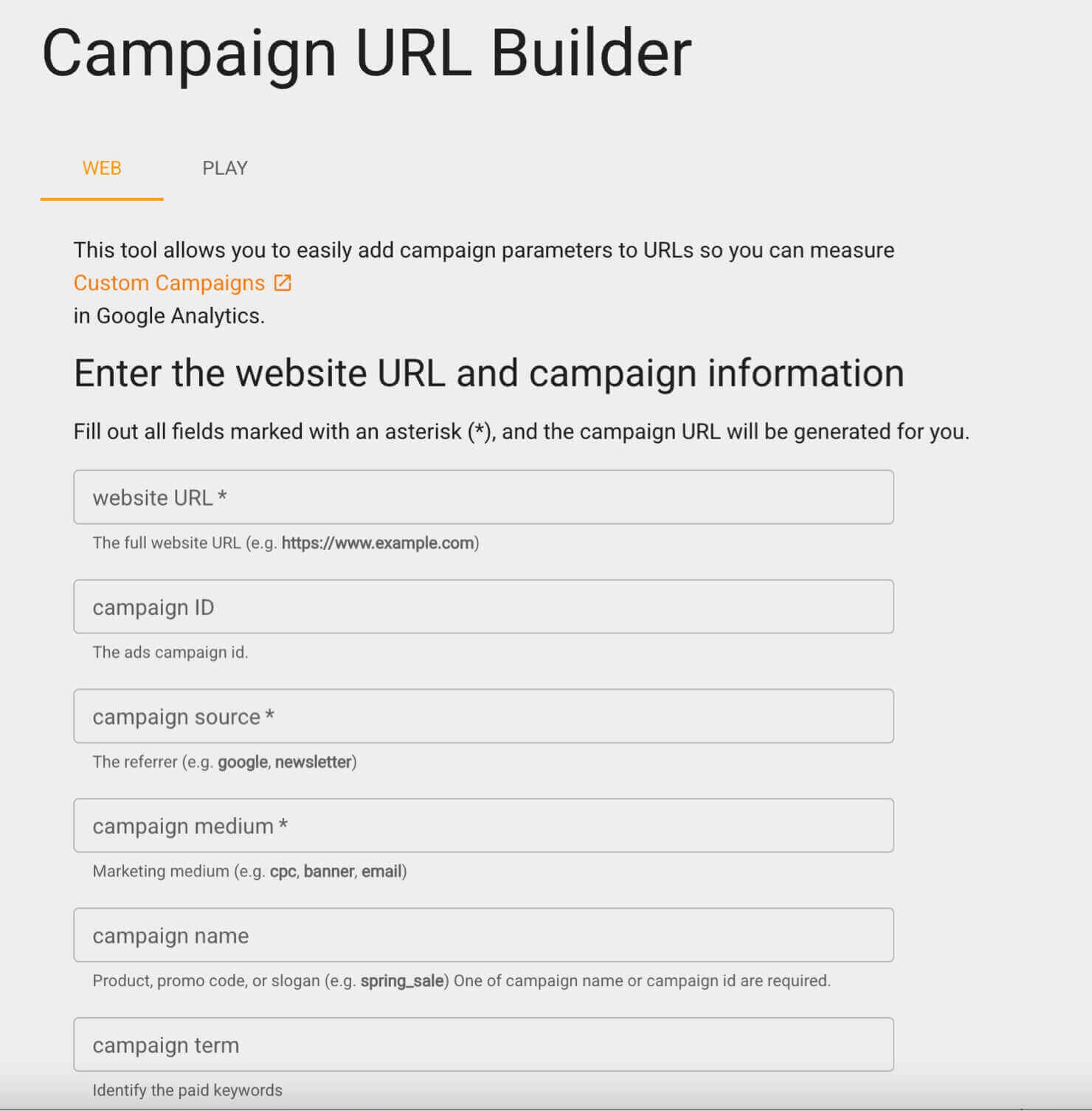 google-campaign-url-builder-for-utm-parameters - OptinMonster