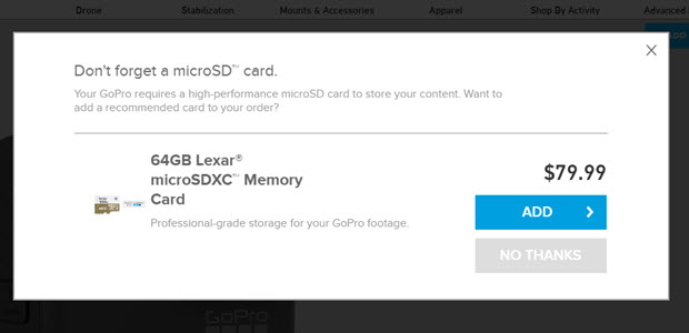 gopro upselling lightbox popup - OptinMonster gopro upselling lightbox popup