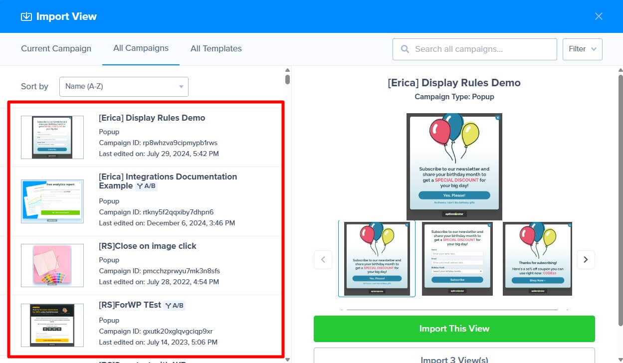 list - OptinMonster list