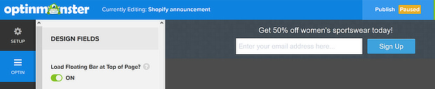 om floating bar moved to top - OptinMonster om floating bar moved to top