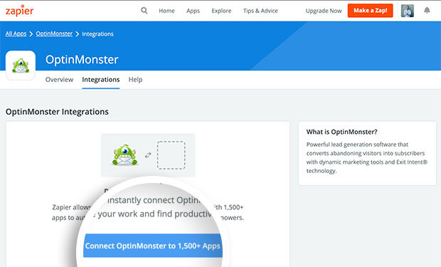 OptinMonster Zapier App - OptinMonster OptinMonster Zapier App