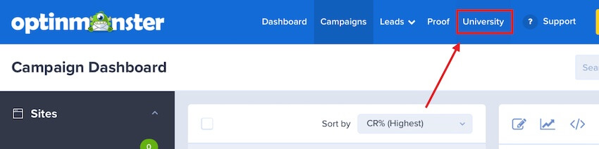 optinmonster-university - OptinMonster Access OptinMonster University from the app at any time.