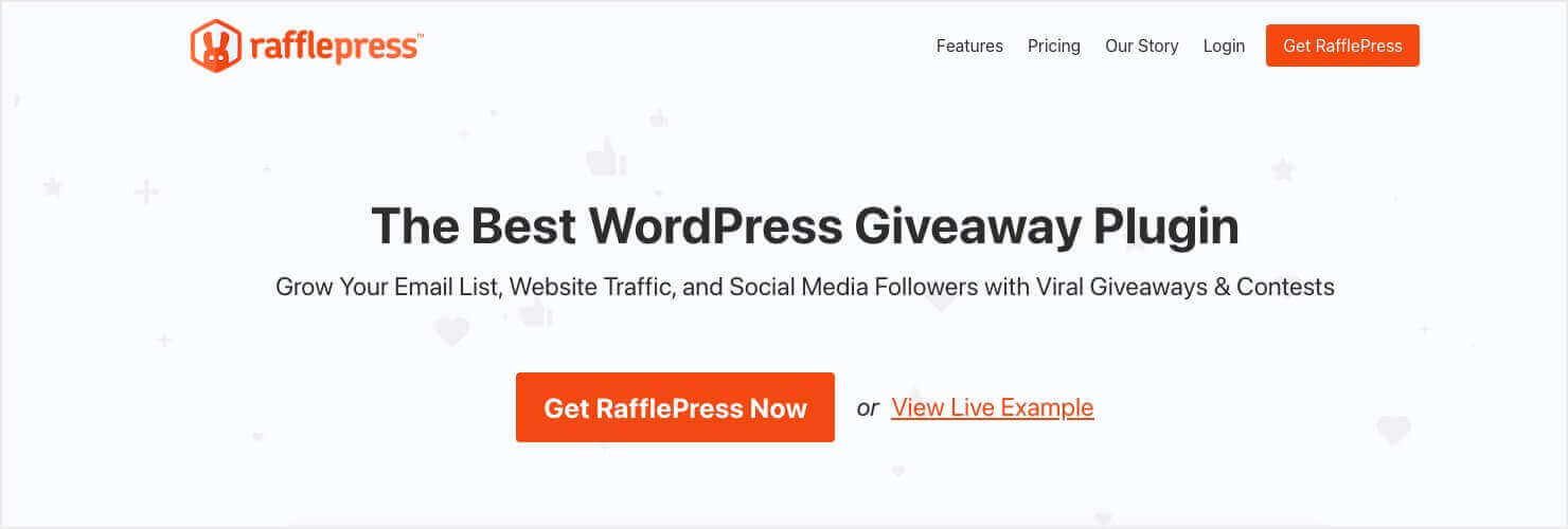 rafflepress-homepage - OptinMonster RafflePress homepage: "The Best WordPress Giveaway Plugin"