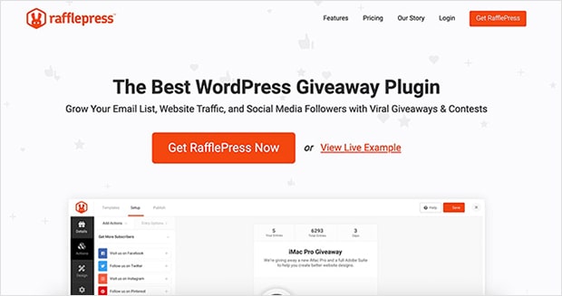 RafflePress - OptinMonster rafflepress giveaway plugin