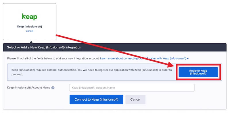 Register Keap with OptinMonster. - OptinMonster Register Keap with OptinMonster.