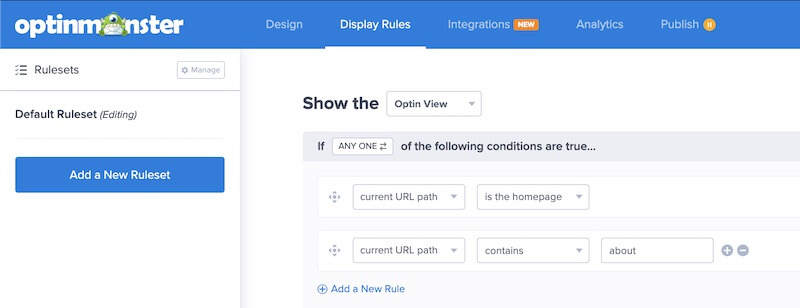 Rules Example - OptinMonster Rules Example
