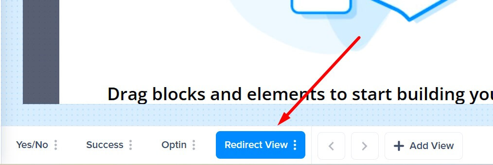 New view added at the bottom toolbar - OptinMonster Screenshot of the newly created view appearing in the bottom toolbar.