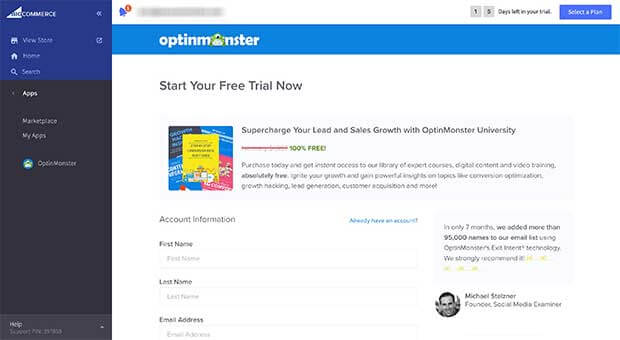 Create OptinMonster account through the BigCommerce app - OptinMonster Create OptinMonster account through the BigCommerce app