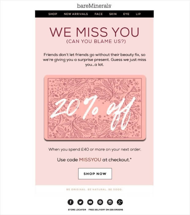 win-back-email-example - OptinMonster win-back email example