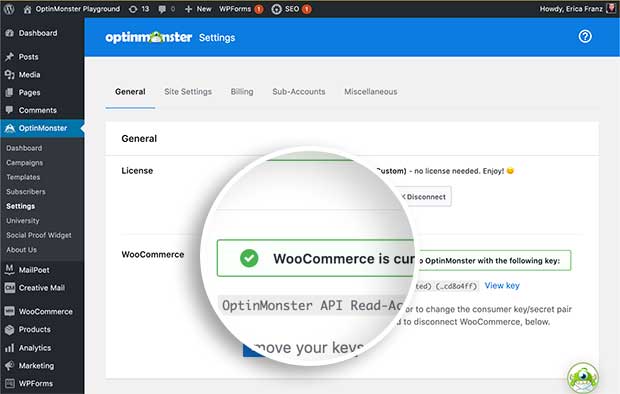 WooCommerce successfully connected to OptinMonster notice. - OptinMonster WooCommerce successfully connected to OptinMonster notice.