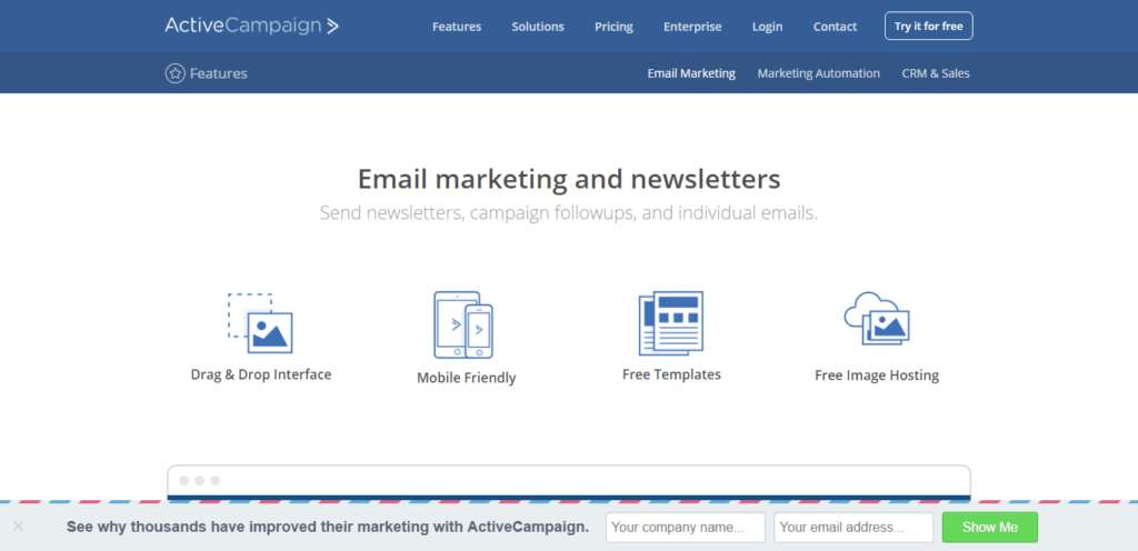 ActiveCampaign uses an OptinMonster Floating Bar Optin - OptinMonster ActiveCampaign uses an OptinMonster Floating Bar Optin