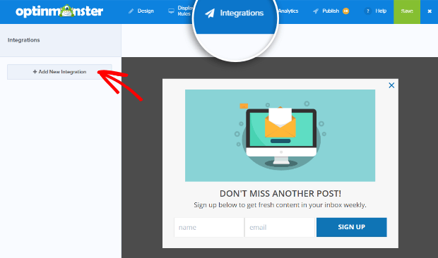 add_integrations - OptinMonster add email integrations