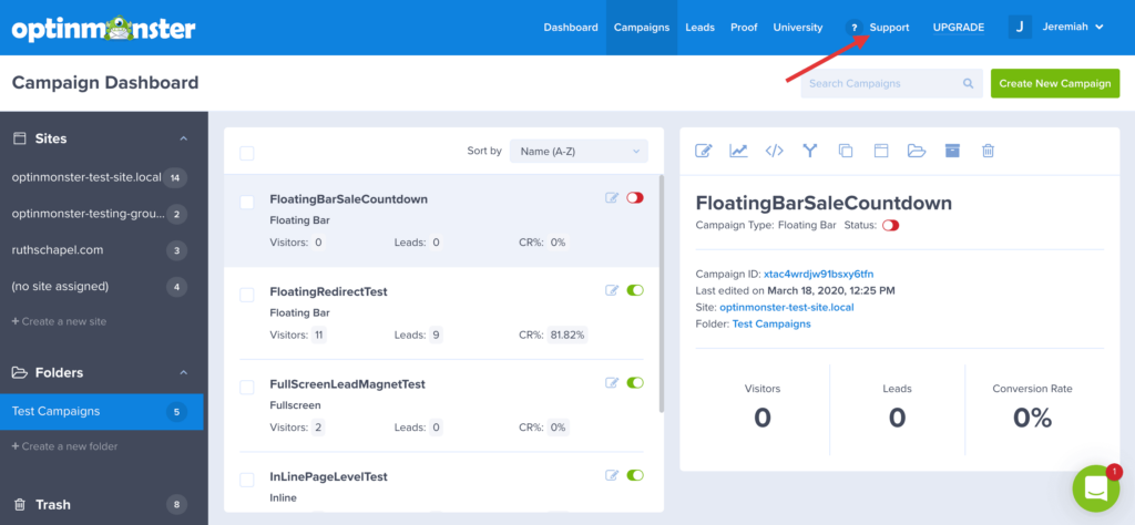 Support Doc 1 - OptinMonster