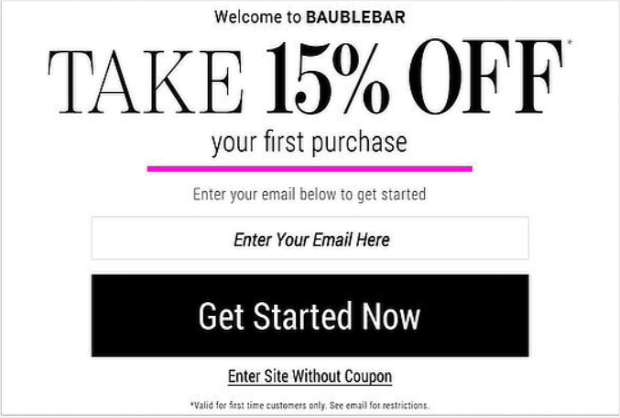 baublebar-popup-coupon-1 - OptinMonster coupon popup