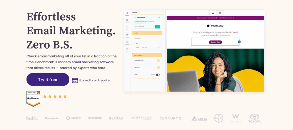 Benchmark - best email automation software - OptinMonster Benchmark - best email automation software