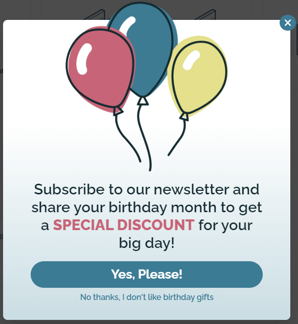 birthday-ttemplate - OptinMonster Birthday Discount OptinMonster template