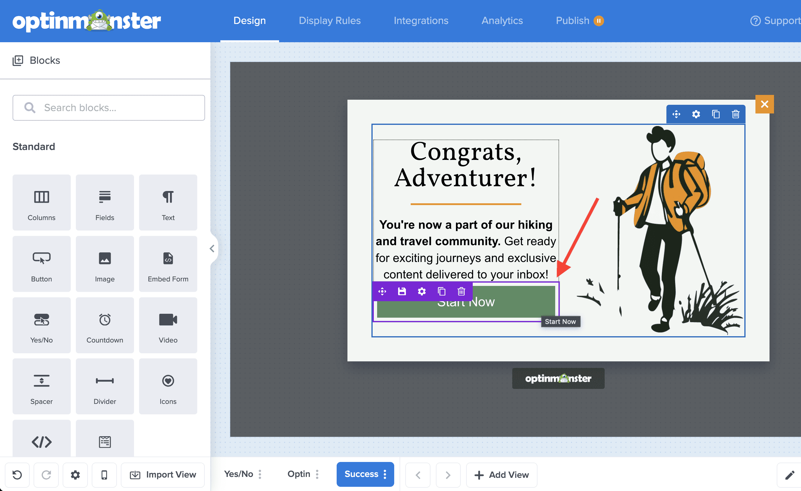 Button - OptinMonster