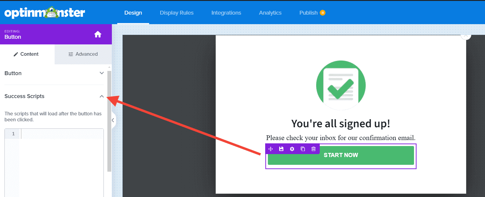 button-success-scripts-builder - OptinMonster