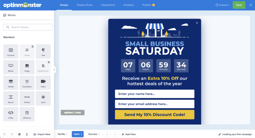 Campaign Builder - OptinMonster