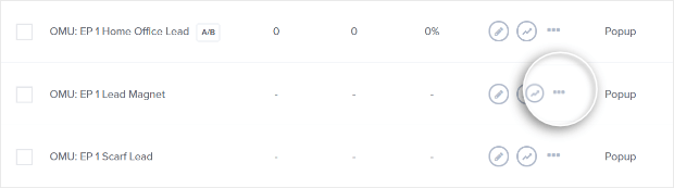 click-three-dots-for-additional-tools - OptinMonster click on the 3 dots to bring up additional tools