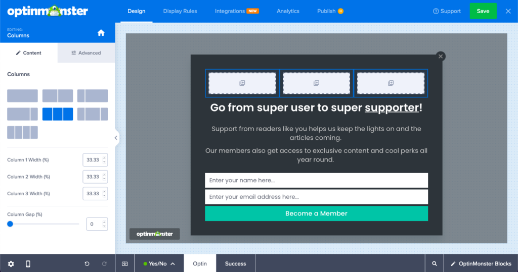column block optinmonster - OptinMonster column block optinmonster