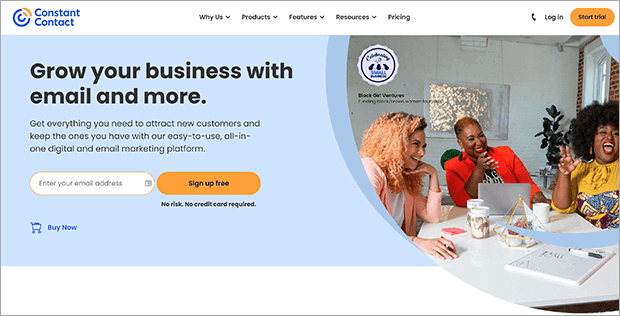 constantcontact - OptinMonster constant contact homepage