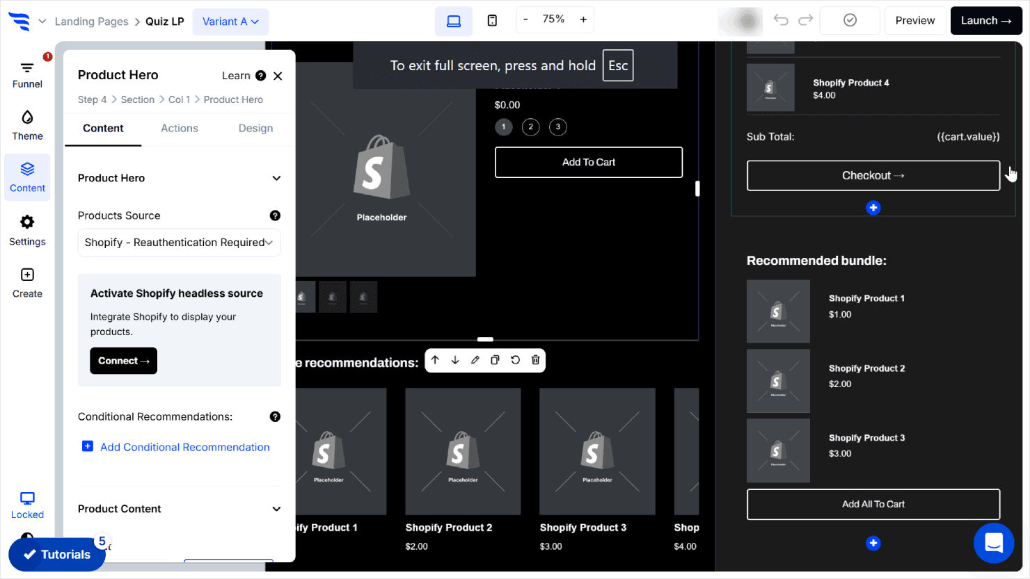 ConvertFlow's product hero element - OptinMonster ConvertFlow's product hero element