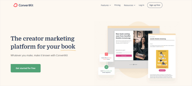 convertkit home page - OptinMonster convertkit home page