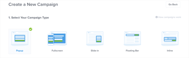 Create a new campaign in OptinMonster-min - OptinMonster Create a new campaign in OptinMonster