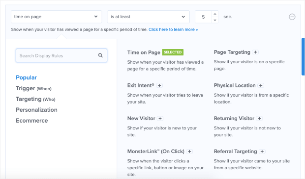 Display Rules in OptinMonster-min - OptinMonster Display Rules in OptinMonster