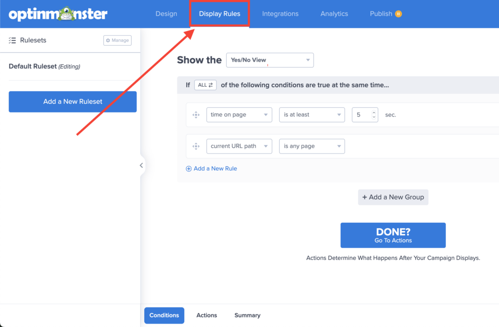 Display Rules - OptinMonster