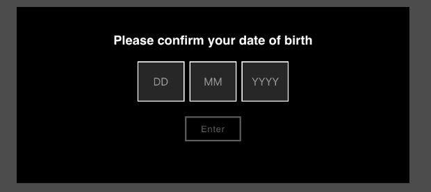 Final-Campaign-min - OptinMonster Date of birth welcome message example. It says "Please confirm your date of birth" and has fields to enter that information.