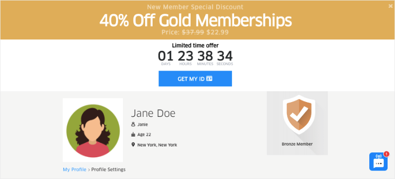 gold membership dateid floating bar - OptinMonster gold membership dateid floating bar