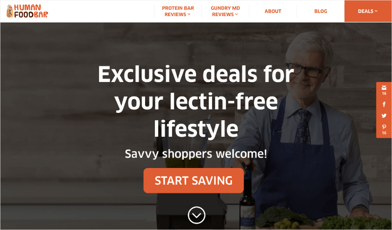 human food bar homepage - OptinMonster human food bar homepage