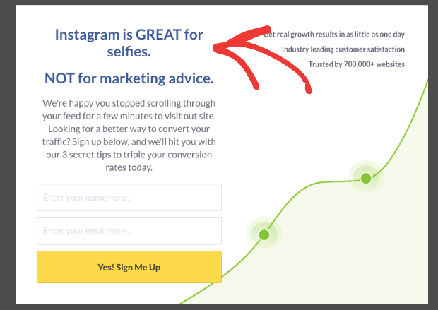 Instagram targeting by UTMs-min - OptinMonster Instagram targeting by UTMs min