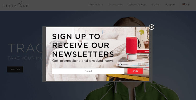 The lightbox optin targeted to UK visitors only appears when the visitor attempts to leave the website. - OptinMonster The lightbox optin targeted to UK visitors only appears when the visitor attempts to leave the website.