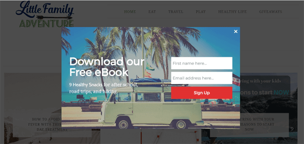 Little-Family-Adventure-popup-e1492791675276 - OptinMonster eBooks are great optin ideas for bloggers